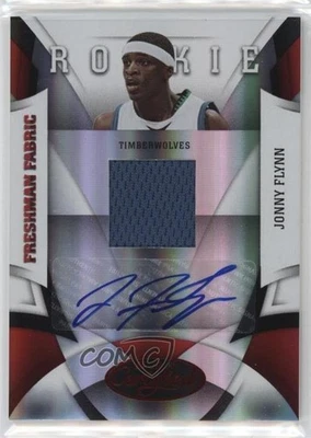 2009 Certified Freshman Fabric Signatures Mirror Red Jonny Flynn Rookie Auto RC - Image 1 of 2