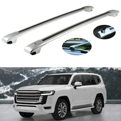 Cross Bar Fits for Toyota Land Cruiser LC300 J300 2021-2023 silver Roof Rack - Image 1 of 4