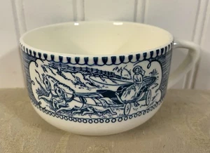 Royal Currier & Ives DE COLECCIÓN Caballo y Carruaje Azul China Taza de Té Reemplazar - Imagen 1 de 5