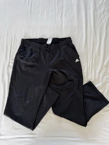 Pantalones Adidas Para Mujer XL Atléticos Negros Cordón Logo Correr - Imagen 1 de 6