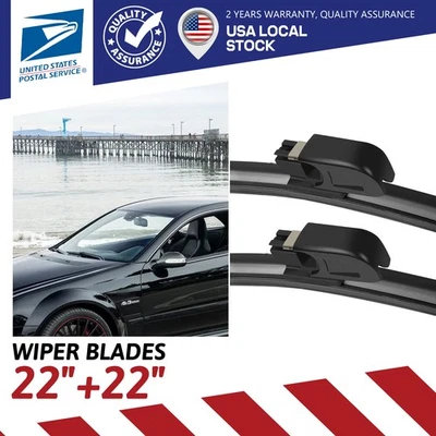 2 piezas limpiaparabrisas delantero 22" y 22" para Mercedes-Benz C230 C240 2003-2007 Foto 1 de 4