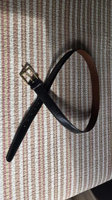 Cinturón de cuero Trafalgar Cortina hebilla negra clásico talla 34 Foto 1 de 4