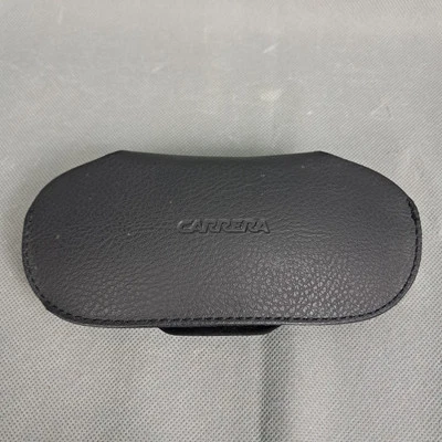 Estuche para gafas de sol Carrera carcasa suave marrón botón a presión portador de viaje Foto 1 de 4