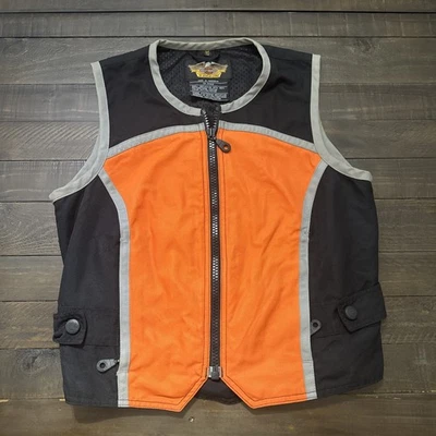 Chaqueta para mujer Harley Davidson naranja chaleco concha 100 % nailon/poliuretano talla M Foto 1 de 4