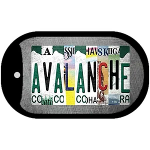 Lawinenstreifen Kunst Neuheit Metall Erkennungsmarke Halskette 2" x 1" - Bild 1 von 1