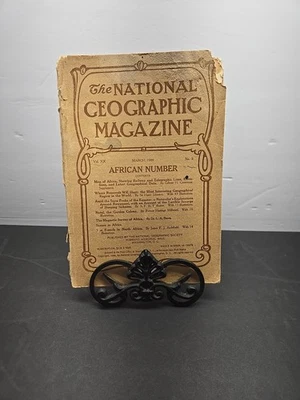 National Geographic Magazine March 1909 African with Map Theodore Roosevelt No 3 Foto 1 de 4