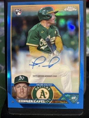 2023 Topps Chrome Update Series - Autographs Conner Capel #AC-CC Blue Refractor - Image 1 of 3