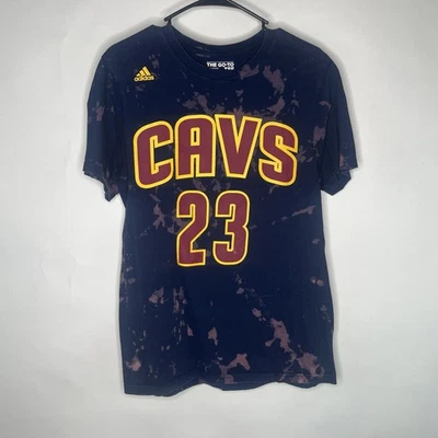 Cleveland Cavaliers 蓝色勒布朗阿迪达斯 T 恤成人 M 码短袖 T 恤 — 第 1/4 张图片