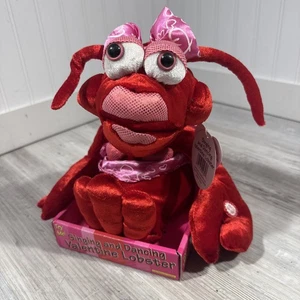 Peluche vintage Dan Dee Valentines canto danza aragosta hot hot raro nuovo con etichette - Foto 1 di 6
