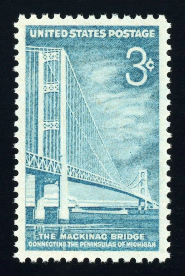 #1109, 3c Mackinac Bridge, GEM-NH, 2010 PSE (grade 100-nh) - PERFECT ! - Image 1 of 1