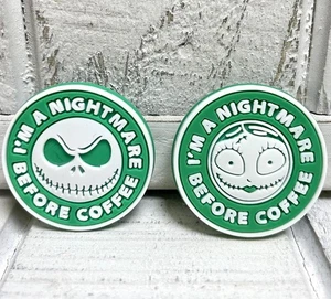 The Nightmare Before Christmas Jack & Sally Halloweeen Schuh Charms Kaffee Motiv - Bild 1 von 4