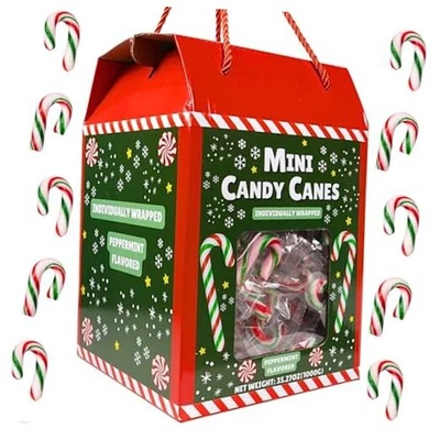  Mini bastones de caramelo envueltos individualmente a granel, dulces clásicos de Navidad,  Foto 1 de 4