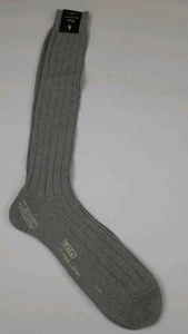 Vintage Polo Ralph Lauren Kaschmir grau gerippte Socken selten Deadstock neu mit Etikett RL L - Bild 1 von 4