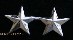 TWO STAR FIVE POINT COAT HAT JACKET PIN POLICE FIRE SHERIFF DEPUTY TIE TAC * - Picture 1 of 1