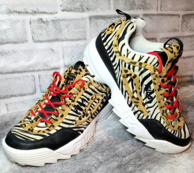 Fila Disruptor 2 Animal Print Women's Retro Suede Low Top Chunky Shoes Sz 9.5 - Image 1 of 4