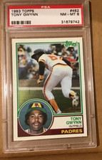 1983 Topps #482 TONY GWYNN PSA 8  HOF  Rookie Card  San Diego Padres