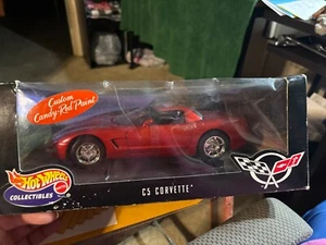 Vintage Hot Wheels 1997 C5 Corvette Custom Candy Red Paint 1:18 CIB HW Chevrolet - Picture 1 of 3