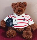 GUND ROSCOE TEDDY BEAR-AMERICAN EAGLE Outfitters Striped Shirt Gym Bag 18" Plush