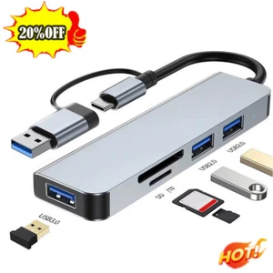 Multiport USB-C Hub Type C To USB HDMI Adapter for Macbook Laptop New - Bild 1 von 12