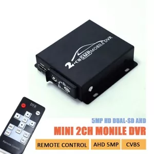 2CH AHD 5MP Mini Mobile DVR Real-time HD1080P SD DVR support 128GB/CVBS/AHD - Picture 1 of 8