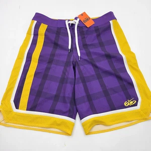 NWT 🔥 SZ 36 Nike 6.0 Men's Purple/Yellow Active Surf Board Shorts Full Court - Picture 1 of 11