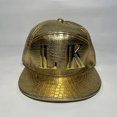 Sombrero de piel de serpiente de cocodrilo dorado Last Kings imitación cuero gorra ajustable Foto 1 de 4