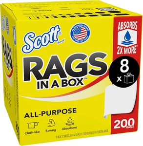Scott® Rags in a Box™ (75260), weiß, 200 Ladenhandtücher/Box, 8 Boxen/Koffer, 1.600 t - Bild 1 von 12