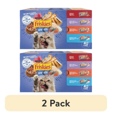 (2 pack) Purina Friskies Shreds Gravy Variety Pack, Wet Cat Food, 5.5 oz (40) - Image 1 of 4
