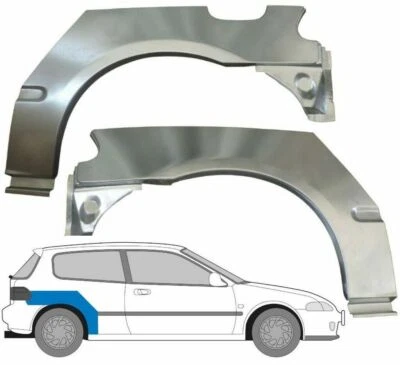 HONDA CIVIC EG 1991-1995 3 Portes Tôle de Réparation Arrière / Paire - Immagine 1 di 4