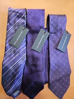 LOT OF 3  JOHN  VARVATOS MULTI COLOR MEN'S TIE  Length 59" New - Image 1 of 4