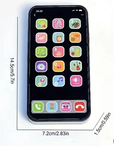 Toy Cell Phone Toddler Kids Black Lights Sound Music Learning Educational - Picture 1 of 9