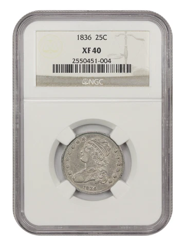 1836 25c NGC XF40 Cover