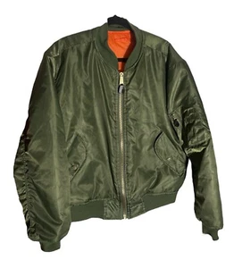 Vintage Jacket Flyers Man USAF MA-1 Flight Jacket 1 Reversible Military Size S - Picture 1 of 14
