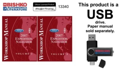 Ford Expedition Lincoln Navigator 2007 manual de reparación de taller USB Foto 1 de 3