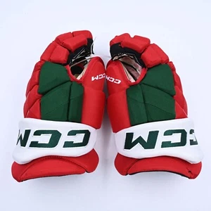 CCM Pro Stock Hockey Gloves 14" New Jersey Devils NHL Heritage - Picture 1 of 4