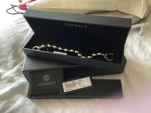 Genuine Versace Chain Bracelet & Charm Cst£450 Stunning XL Rare Silver &gold - Picture 1 of 21