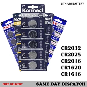 CR 2032 CR1620 CR2016 CR1616 Knopfzelle Batterie CR2032 3V Lithium Zellen Batterien - Bild 1 von 3