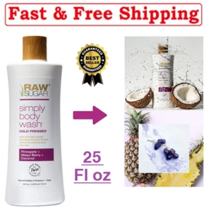 Nuovo zucchero grezzo Simply lavaggio corpo, ananas + bacche di maqui + cocco, 25 fl oz - Foto 1 di 5