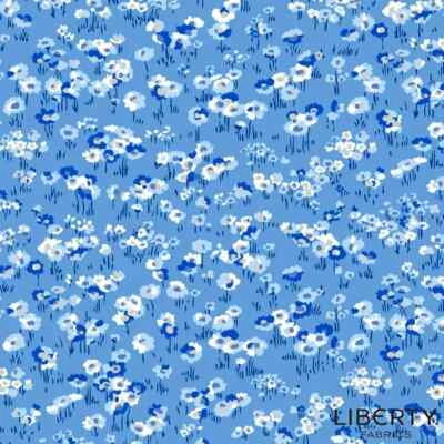 LIBERTY LASENBY GARDEN PARTY, FAT 1/4, in Blue China, Darling Daisies - image 1 of 2