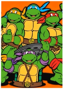 TORTUGAS NINJA ADOLESCENTES * ACEO personalizado * Novedad * SERIE DE DIBUJOS ANIMADOS * Tarjeta de arte * ATC - Imagen 1 de 1