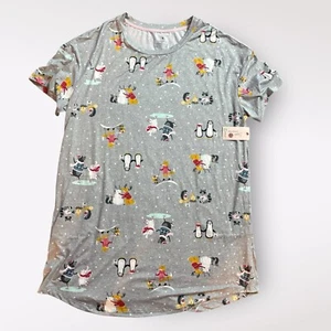 NWT Women’s SECRET TREASURES Easy Fit Penguin Rabbit Racoon Sleepshirt Size L-XL - Picture 1 of 5
