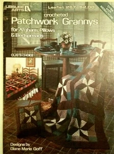 PATCHWORK GRANNYS For Afghans pattern pillows & bedspreads Leisure Arts 267 - Picture 1 of 2