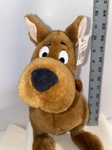 Vintage 1996 Hanna-Barbera 12" Scooby Doo Plush Brown Spotted Stuffed Animal Tag - Picture 1 of 7