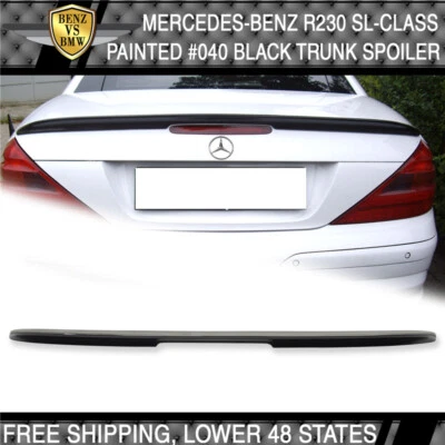 03-11 Benz SL Class R230 2Dr AMG Style #040 Black Painted Trunk Spoiler Foto 1 de 3