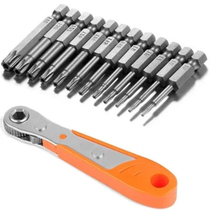 13pcs T5-T40 Magnetic Head Torx Screwdriver Bit Set Security Tamper Proof Star - Picture 1 of 8