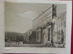 Rara Carlo Piccoli Porta Maggiore acquaforte originale 1850 Rome etching - Picture 1 of 6