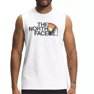 The North Face Men's White Pride Graphic Logo Tank Top Muscle Tshirt XL NWT - Picture 1 of 2