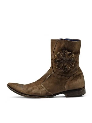 Botas de gamuza envejecidas Mark Nason Vibrato para hombre 67307 talla 10 Italia cuero Foto 1 de 4