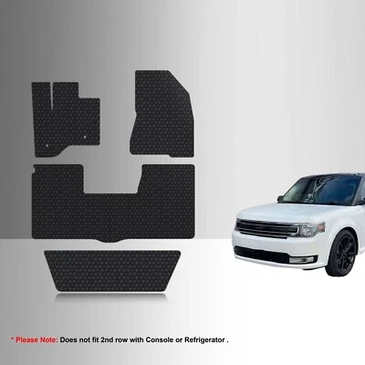 ToughPRO Floor Mats + 3rd Row Black For Ford Flex 2nd Row 2013-2019 Foto 1 de 4