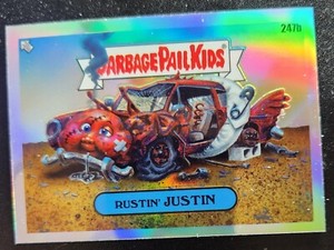 247B RUSTIN' JUSTIN 2023 GPK Garbage Pail Kids Chrome Series 6 REFRACTOR